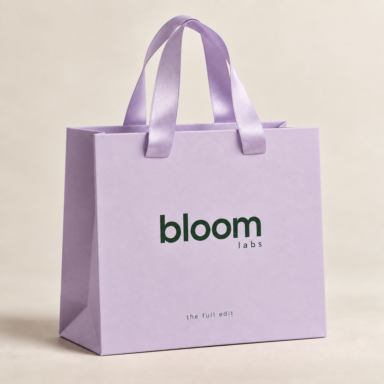 Lavender Bloom Labs bag packaging illustration