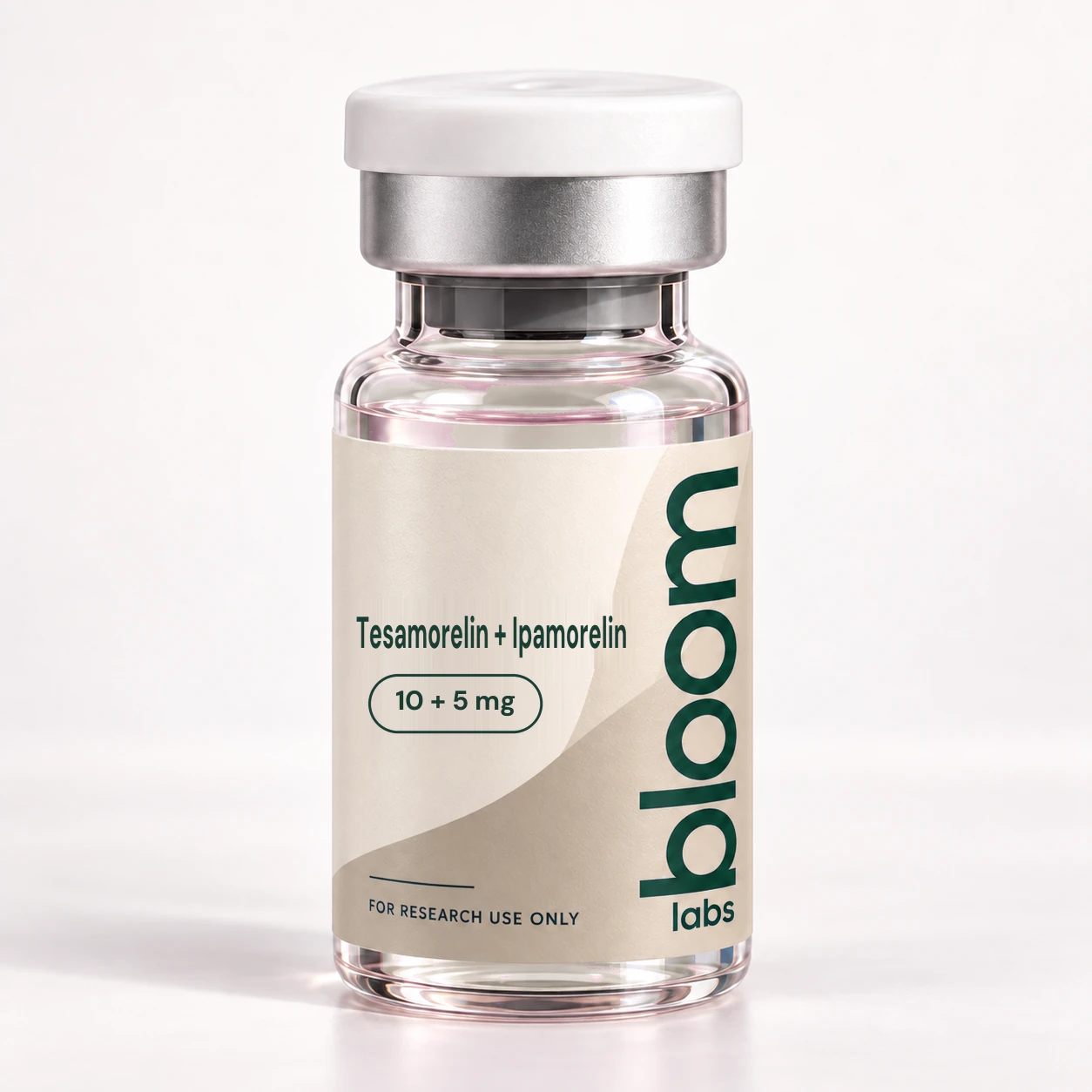 Bloom Labs Tesamorelin + Ipamorelin packaging illustration
